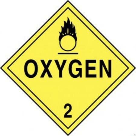 Accuform DOT PLACARD HAZARD CLASS 2  GASES MPL204FV100 MPL204FV100